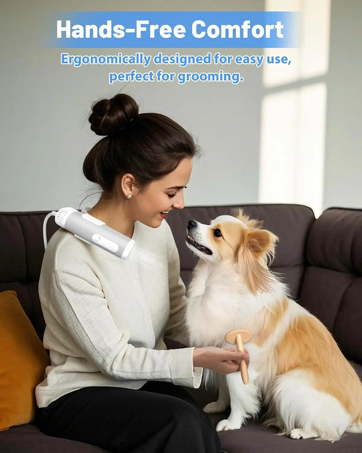 Pet Grooming Dog Hair Dryer Water Blowing Machine Neck Hang