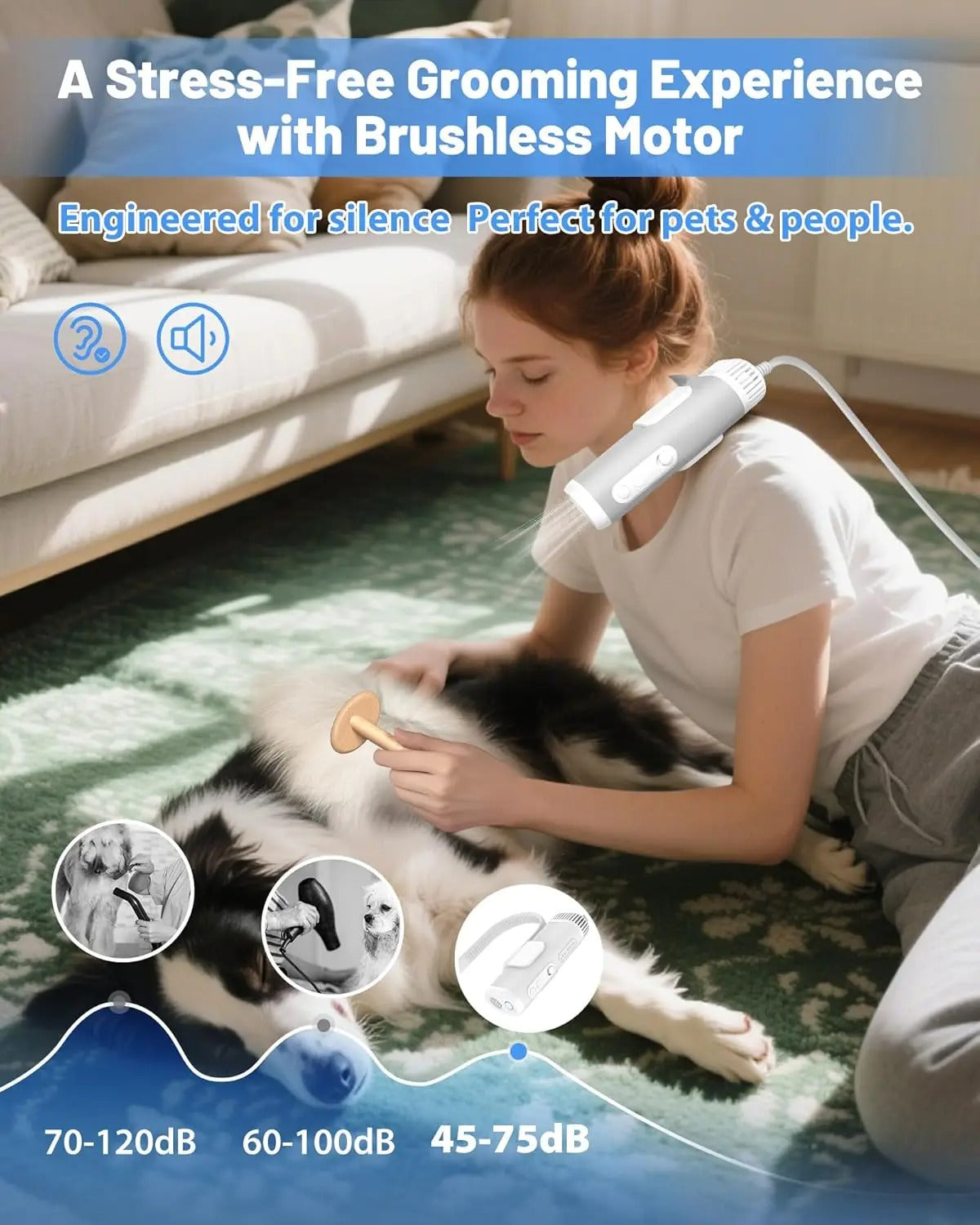 Pet Grooming Dog Hair Dryer Water Blowing Machine Neck Hang